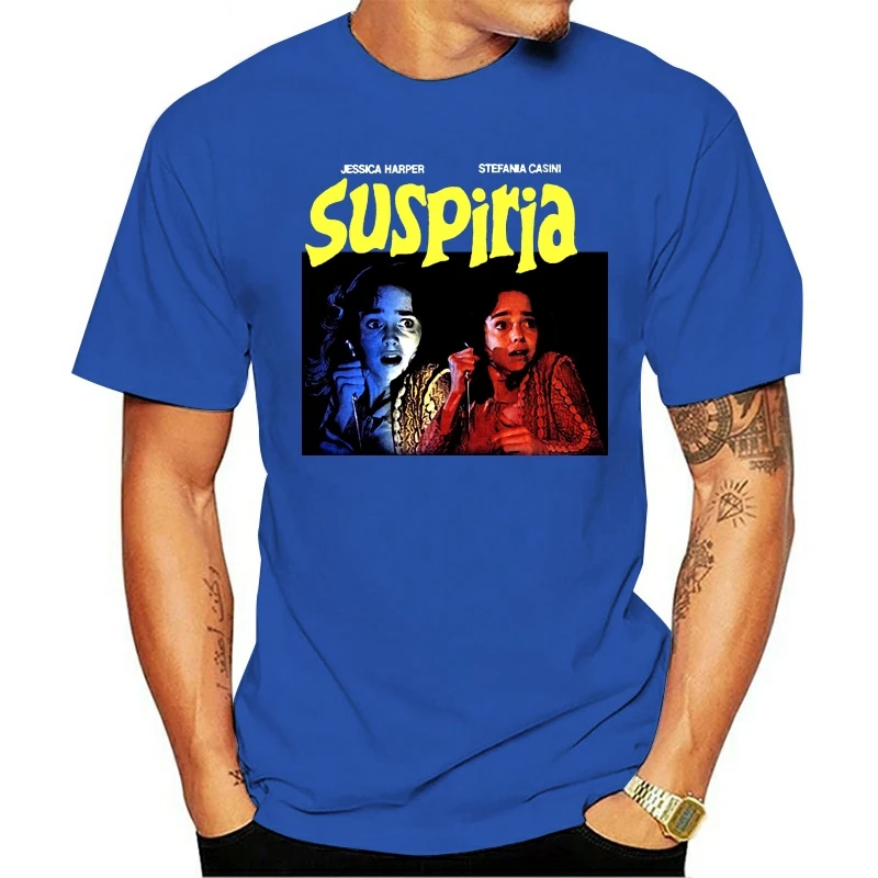 

2020 Leisure Fashion 100% Cotton O-neck T-shirt Suspiria Movie Men Harajuku Top Black And White Xxxxl