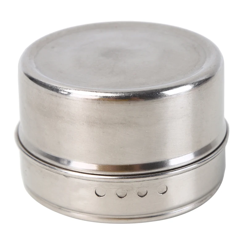 Castor Stainless Steel Salt Pepper Shaker Set Odor-Free Spice With Stand Condiment Box Cooking Seasoning Bottle Kitchen Tools