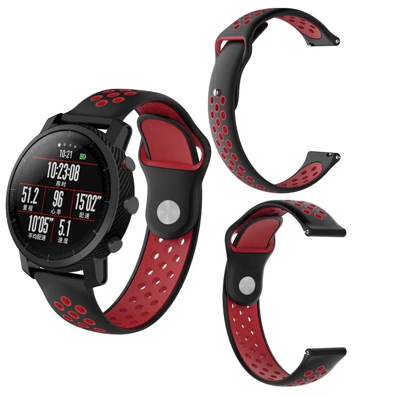 Ремешок для часов Xiaomi Amazfit GTR 47 мм Stratos 2 Pace для samsung gear S3 Galaxy 46 мм Миланский ремешок для часов силиконовый браслет
