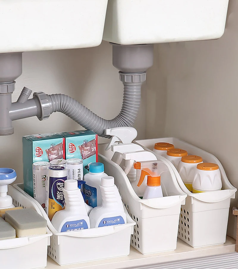 

Tabletop Storage Basket Kitchen Cabinet Sundries Toy Storage Box Cosmetic Organizer Stationery Container Bathroom Basket