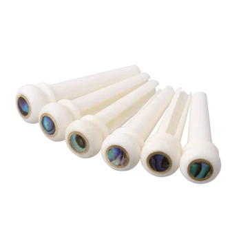 

6Pcs/Set Natural Cattle Bone Guitar Nut and Saddle Bridge Pins for Acoustic Folk Guitar Accessories
