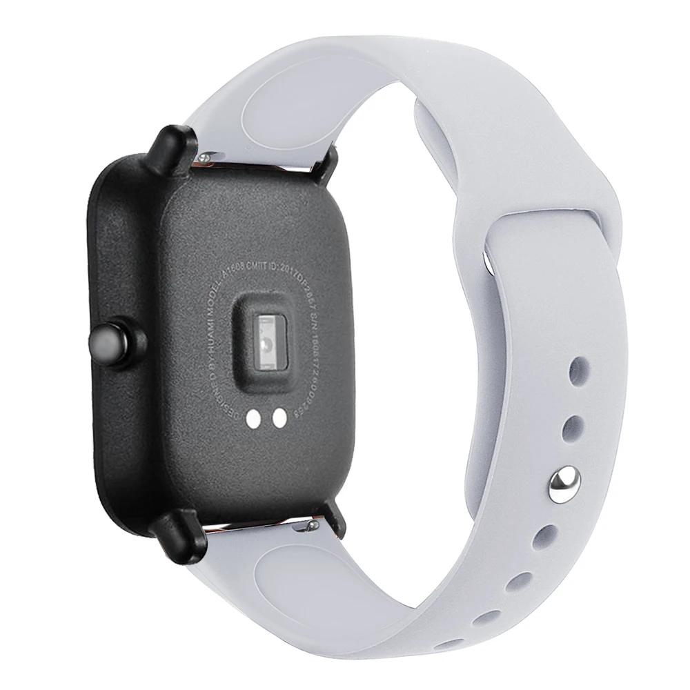 Для часов Huami GTS ремешок для Xiaomi Amazfit GTR 42 мм Смарт-часы браслет для Amazfit bip Молодежные часы ремень - Цвет: Серый