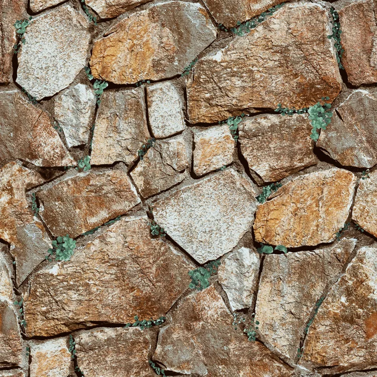 

3D Vintage Art Stone Brick Pattern Stone Pattern Rock Wallpaper Restaurant Coffee Shop Living Room Background PVC Wallpaper