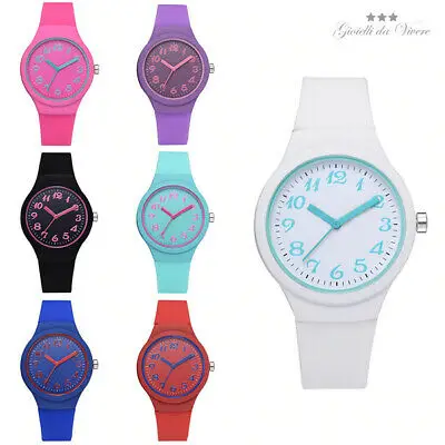 Women's analog watch movement blue black red colors round SILICONE sw 99 S0571 sent from Italy | Наручные часы