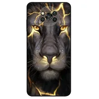 Dla Xiaomi Poco X3 Pro przypadku silikonowy miękki wilk lew telefon pokrywa dla Poco X3 przypadku NFC TPU czarny Funda dla Poco X 3 GT PocoX3 Pro 3