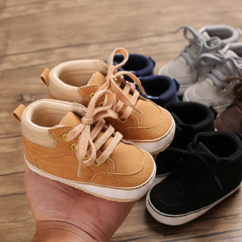 Baby Shoes Boy Newborn Infant Toddler Casual Comfor Cotton Sole Anti-slip PU Leather First Walkers Crawl Crib Moccasins Shoes