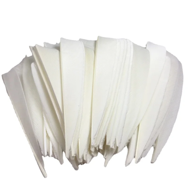 50 шт. высококачественные лопасти для стрел 3 дюйма перо индейки цветные белые