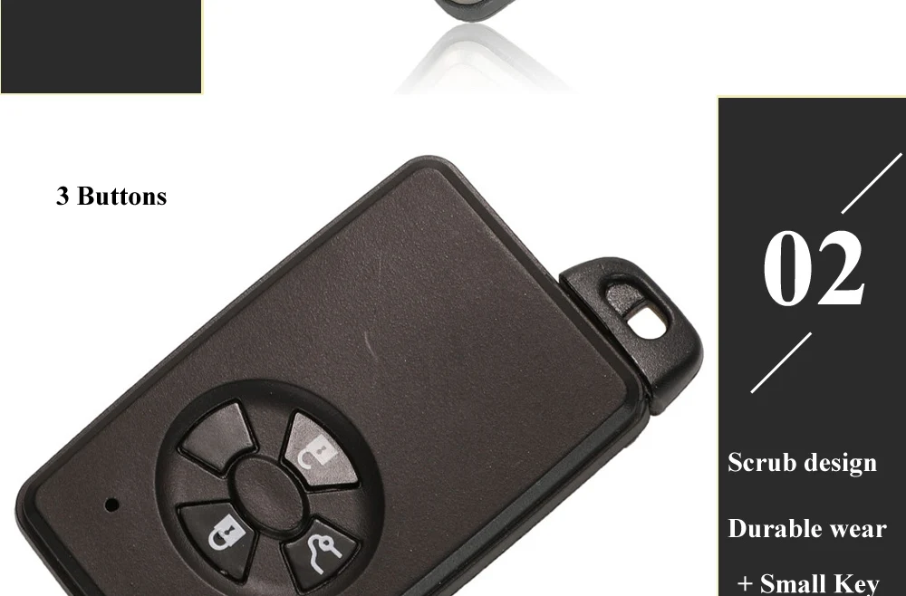 Keyforkess per Toyota Avalon Camry Highlander Corona Corolla Smart Card Chiave Auto Chiave A Distanza di Shell Fob 2/3/4 Pulsanti Nero/Bianco Caso - H0ec46f2067ac478f8bf9b573e0206b06v