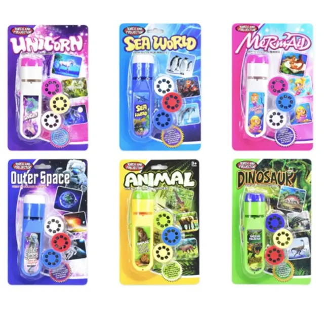 8 Colors Kids Flashlight Story Book Projector Torch Early Educational Light-up Toys Sleep Light Preschool Projection Lamp Gift 1
