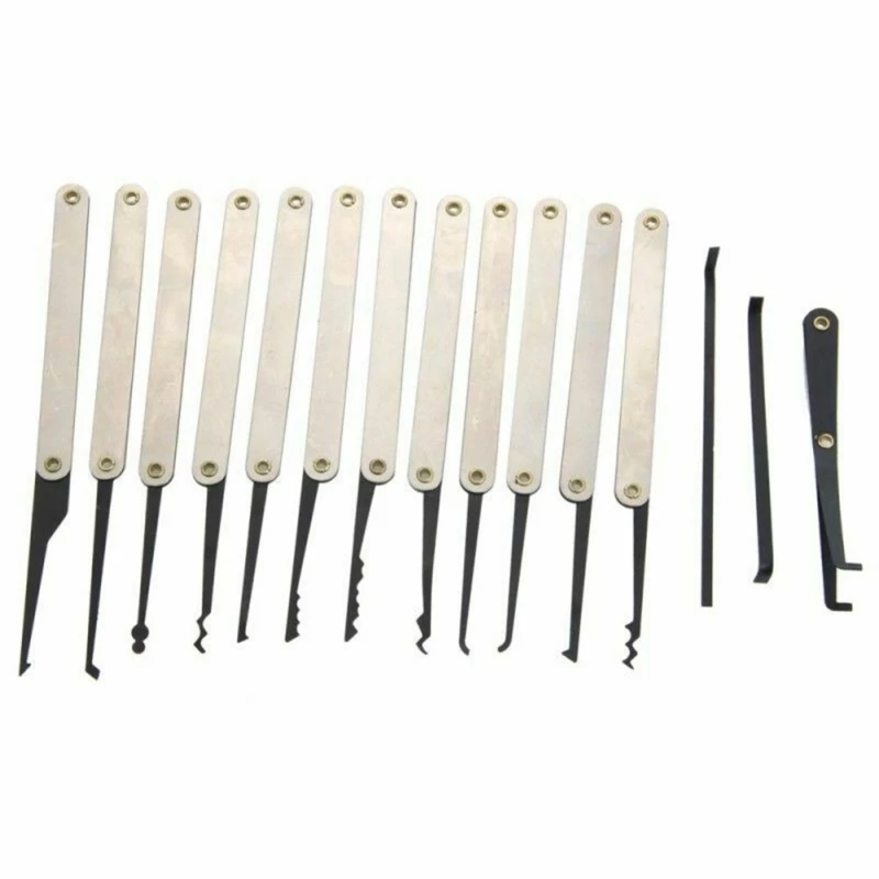 

Stainless Steel Pick Locks Tool Household Pick Locks Set With Key Puller Transparent Practice Padlock Portable Pick Locks Tool