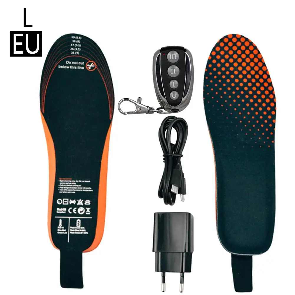1 пара USB стельки для обуви с подогревом, подушечки для ног, теплые носочки, коврики, уличная спортивная обувь, нагревательная стелька, зимняя теплая литиевая батарея - Цвет: D