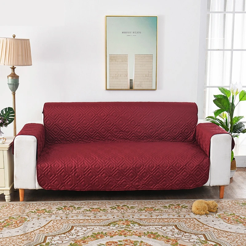 Водонепроницаемый для диванов съемный собака Детские коврик кресло, мебель протектор моющиеся подлокотник диван чехлов 1/2/3 сиденье - Цвет: Red