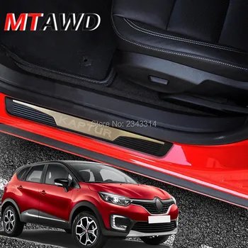 

For Renault CAPTUR KAPTUR 2014-2019 2020 Accessories Stainless Door Sill Scuff Kick Plate Protector Trim Guard Cover Car Styling