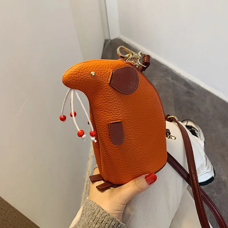 

2020 Big Rat Chinese Zodiac Pillow Cartoon Mouse Modeling Shoulder Mini Bag