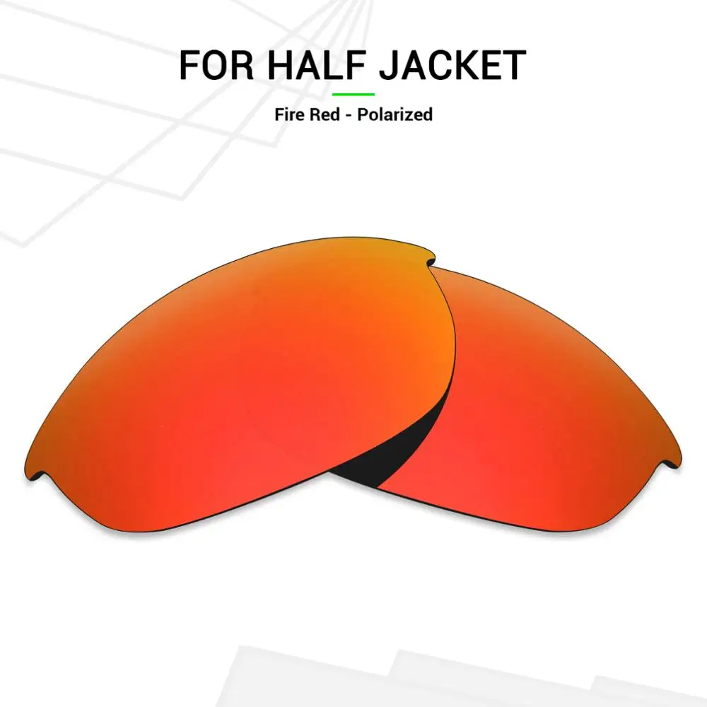 Mryok ПОЛЯРИЗОВАННЫЕ замены Оптические стёкла для Oakley Half Jacket Солнцезащитные очки для женщин огонь красный