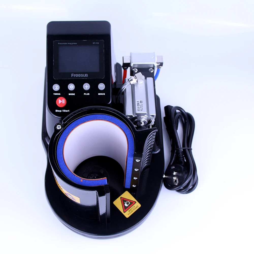 ST110 Мини Пневматический Вертикальный многофункциональный термопечатный пресс термопечать кружка чашка пресс машина сублимация