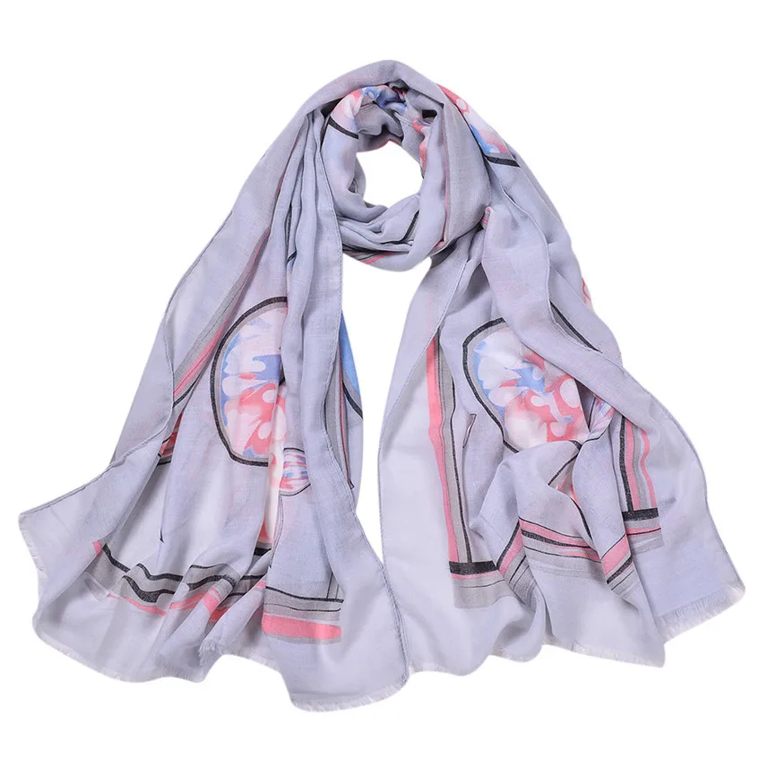 Soft Womens Shawl Soft Scarves Fashion Balinese Print Feathers Lightweight Beach Sunscreen Scarf Autumn New Female Shawl 30