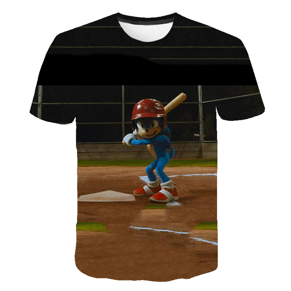 

2020 Men's T-Shirts 3D Print Sonic the Hedgehog tshirt Short Sleeve Funny Design Casual Tops Tees Male Halloween t shirt 5xl