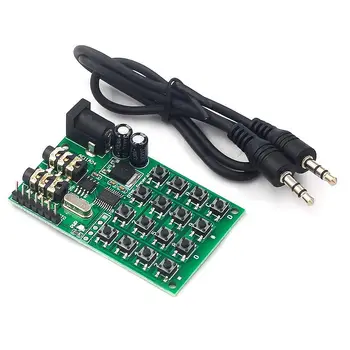 

7 MCU DTMF Audio Signal Generator Module Voice Dual Encoder Transmitter Board 3.5mm audio AE11A04 for MCU Keyboard 5 - 24VDC