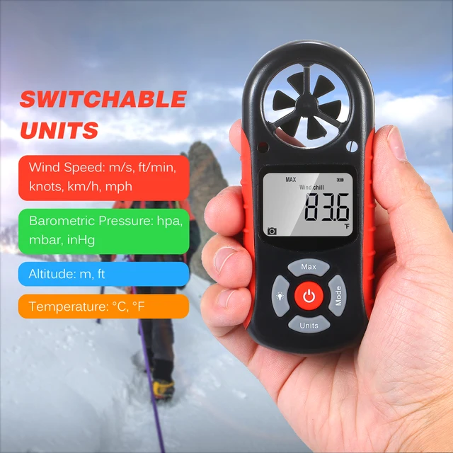 BTMETER BT-100 Handheld Digital Anemometer Wind Speed Meter 0.3~30m/s LCD Tester For Sale Online