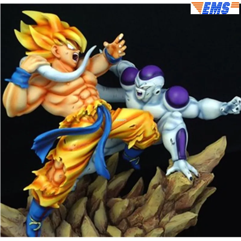 1" Dragon Ball Z статуя Супер Saiyan бюст Сон Гоку VS Frieza полноразмерный портрет Kakarotto GK экшн-модель игрушечная коробка 30 см Z2722 - Цвет: Цвет: желтый