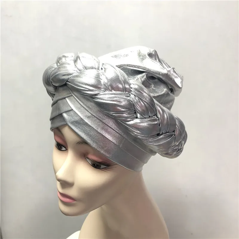 Нигерийский желтый Gele Headtie Aso Oke уже изготовленный Auto Ebi головной убор Африканский