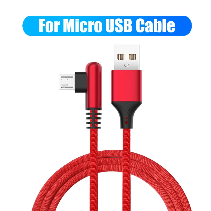 Кабель usb type-C для xiaomi redmi k20 pro, кабель USB C Micro usb для мобильных телефонов, кабель для быстрой зарядки type-C для устройств usb type-C - Цвет: Red For Micro