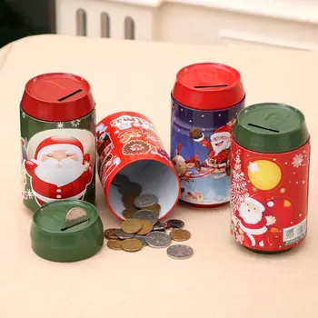 

Christmas Piggy Bank Storage Box Toy Xmas Tree Candy Jar Decoration New Year Home Decor Kids Gifts