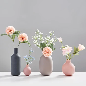 

Creative Round Nordic Simple Flower Small Vase Flower Decoration Bedroom Living Room Floreros Decorativos Home Decor EC50HP