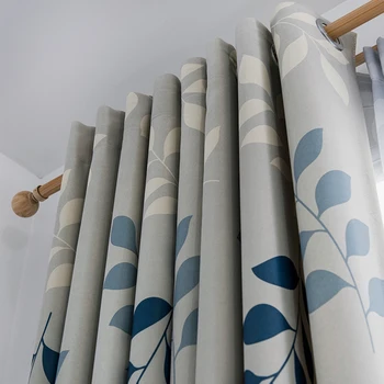 

Window Curtain Drapes Leaves Thick Curtains treatment Blinds Modern Printed Thermal Blackout Curtains For Living Room Bedroom