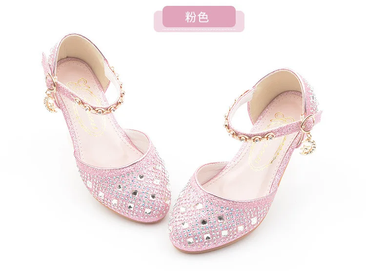 Vestidos de fiesta de noche Wedding dress party Toddler Bchaussure enfant fille little girl Bling Glitter Bowtie princess shoes