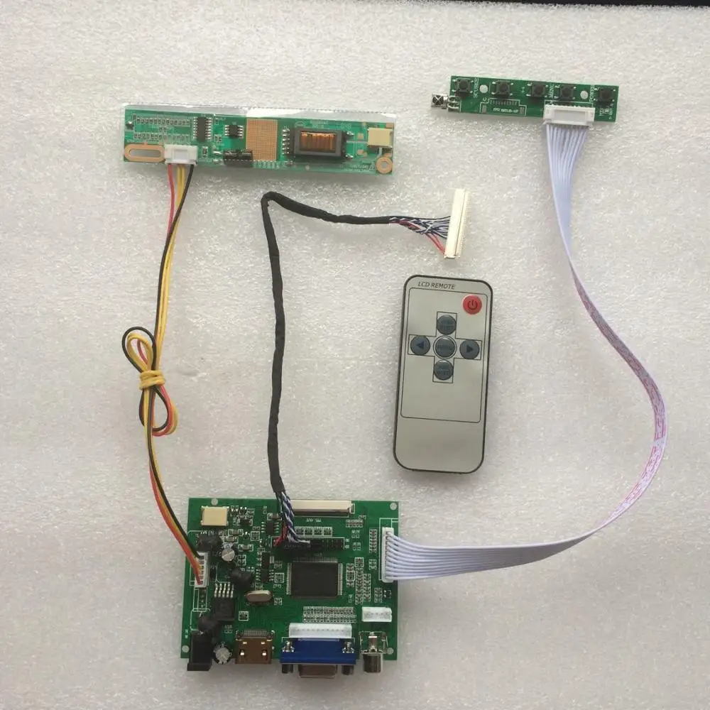 

HDMI VGA 2AV LCD remote Controller Board kit Work For 14.1" 1280×800 LTN141AT03/M141NWW1/QD14TL01/B141EW01 series LCD Screen LED