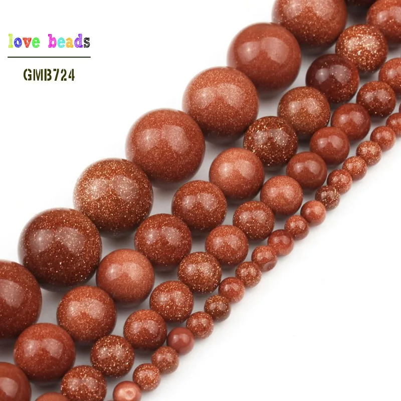 

2/3/4/6/8/10/12mm Fashion Natural Golden Sand Stone Beads Loose Sandstone Jewelry Beads fit for DIY Jewelry Making