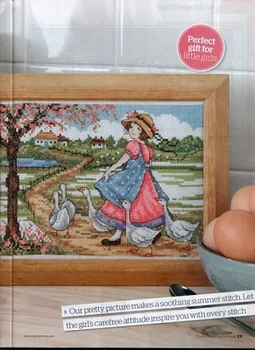 

t-Bonnie Rabbit - Birthday cross stitch kit Animal cotton thread Love lock canvas stitching embroidery Goose Girl