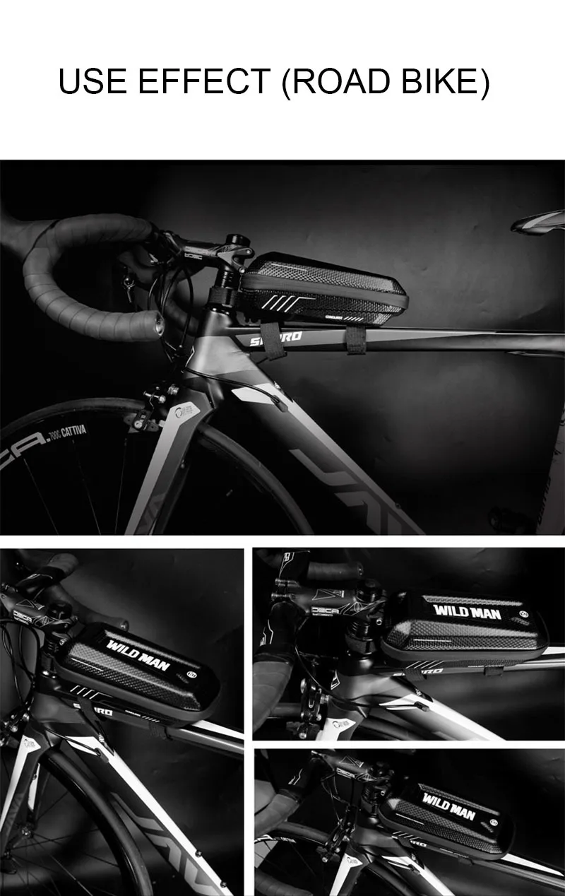 Best WILD MAN Road Bicycle Handlebar Bag Rainproof Cycling Front Top Tube Bag MTB Repair Tool Bag Bike Saddle Bag Sacoche Velo 29