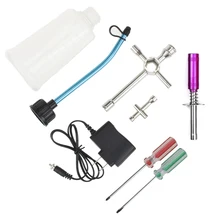 

Nitro Gas Starter Kit Glow Plug Igniter Tool 80143 for RC model Car HSP US Adaptor Spare Parts Kit Wall Charger Gas Bottle