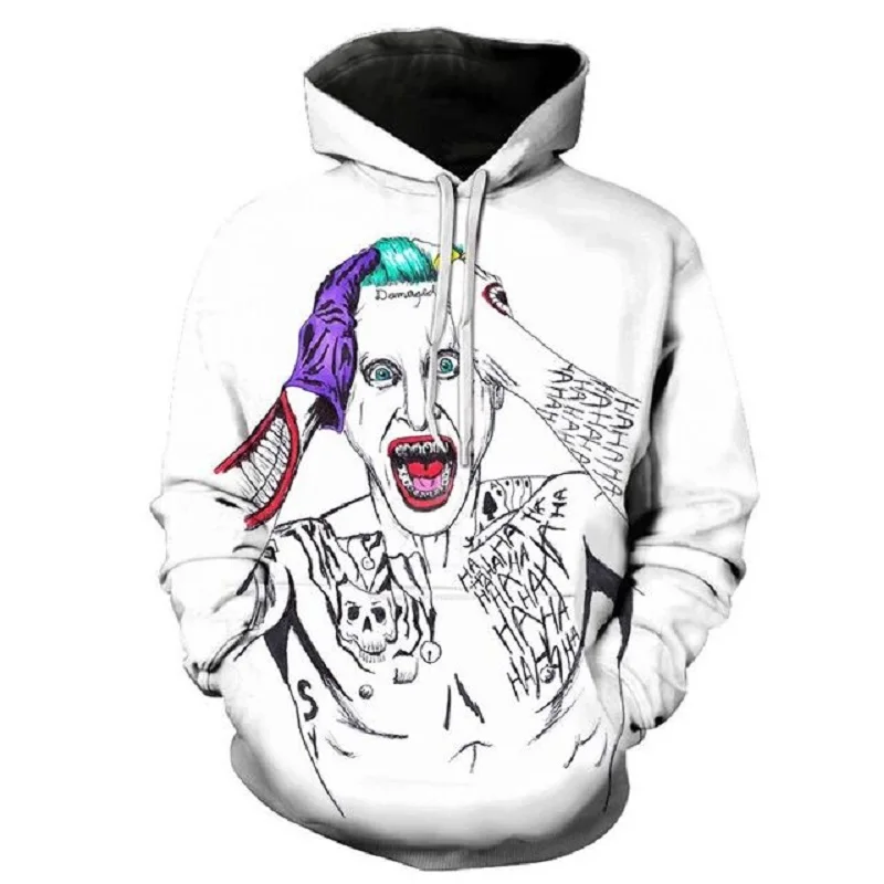 

Novelty clown 3d hoodie Men Joker men hoodies Funny sweatshirt Hip Hop Mens Clothes hoodies Supports alarge number of graphs DIY
