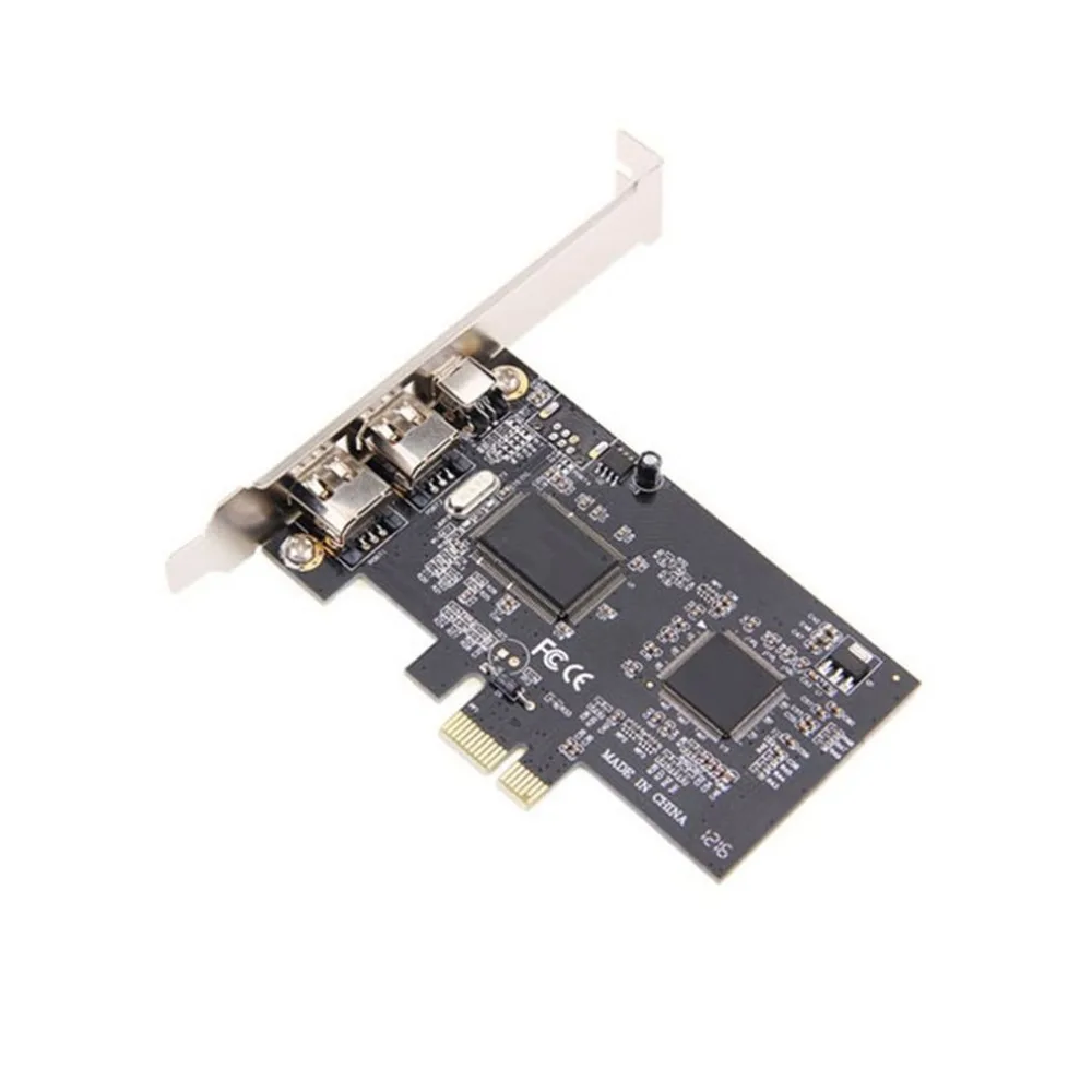 3 порта PCI Express PCI-E FireWire 1394a IEEE1394 внешний контроллер карты для Windows XP/Vista/7 32/64 бит с кабелем Firewire