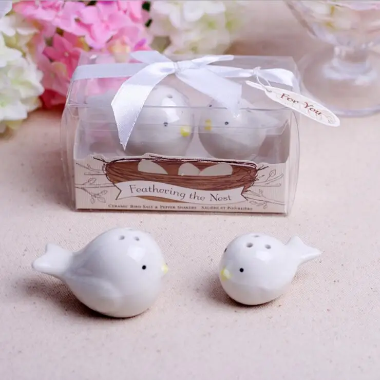 Wedding Favours Wedding Supplies Home Ceramic Magpie Birds Salt