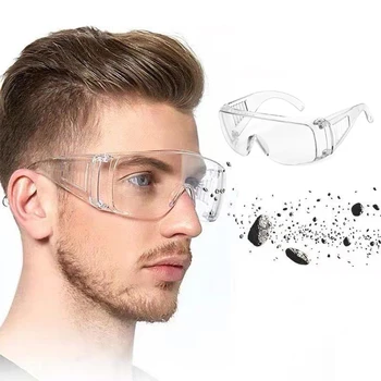 

40pcs/lot Protective Safety Goggles Glasses Work Virus PC-Safety Glasses Eye Protection Anti-Dust Chemical Gafas Proteccion