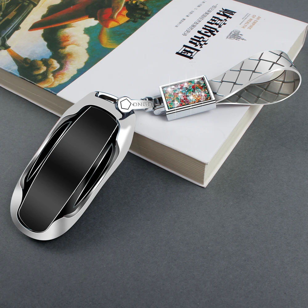 

Car key Bag Case Set with Key Chain keyfob for Tesla Model X TPU Red Smart shell Accessories key Housekeeper nice touch