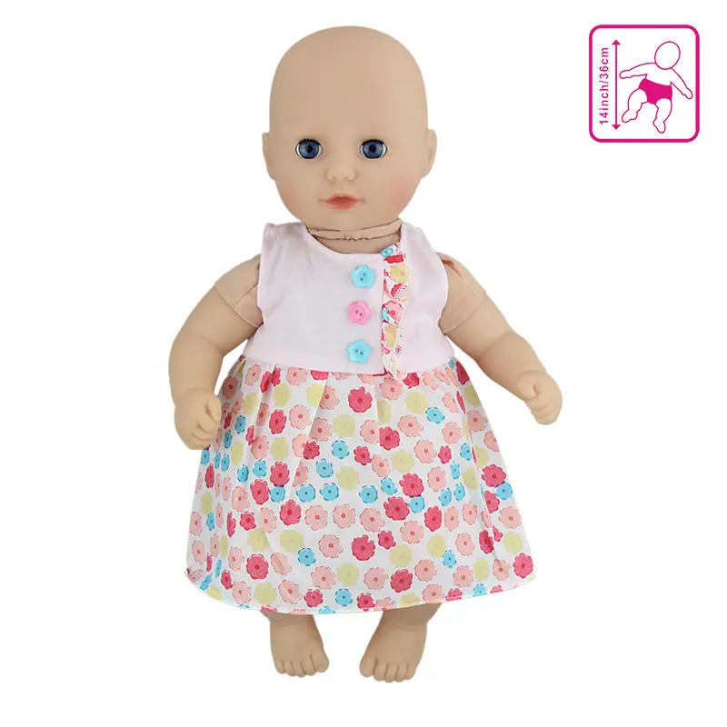 Новое платье Одежда для кукол одежда для 36 см мой первый Annabell, 14 дюймов Одежда для куклы-младенца, лучший детский подарок на день рождения