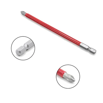 

5 Pcs PZ2 Extra Long 127mm Magnetic Non Slip Screwdriver Bit Set 1/4 Hex Shank