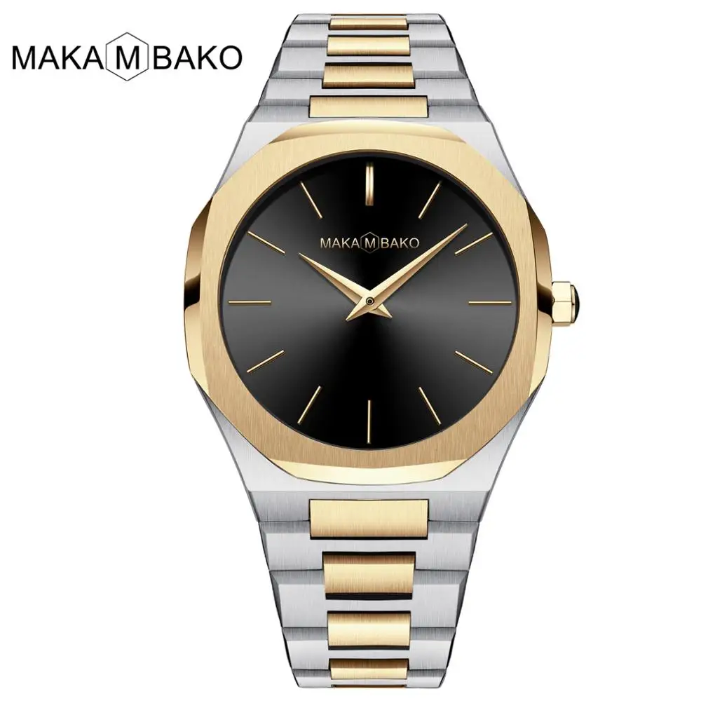 M5012-S4 Японский механизм, высокое качество, водонепроницаемые женские часы из нержавеющей стали, топ класса люкс, бренд, новинка, золотые, черные, квадратные женские наручные часы - Цвет: M5012-S4