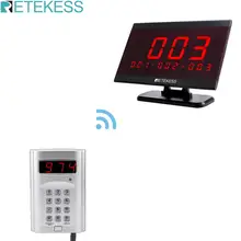Retekess 1 клавиатура передатчик+ 1 приемник хост-дисплей Беспроводная система вызовов пейджинговая система для оповещения клиентов в ресторане система обслуживания клиентов