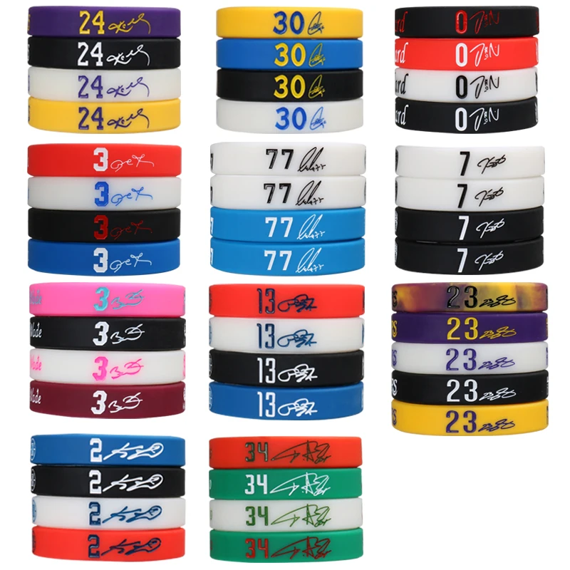  JA 5Psc Basketball Silicone Bracelet Sports Wristband，Fashion  Portfolio : Sports & Outdoors