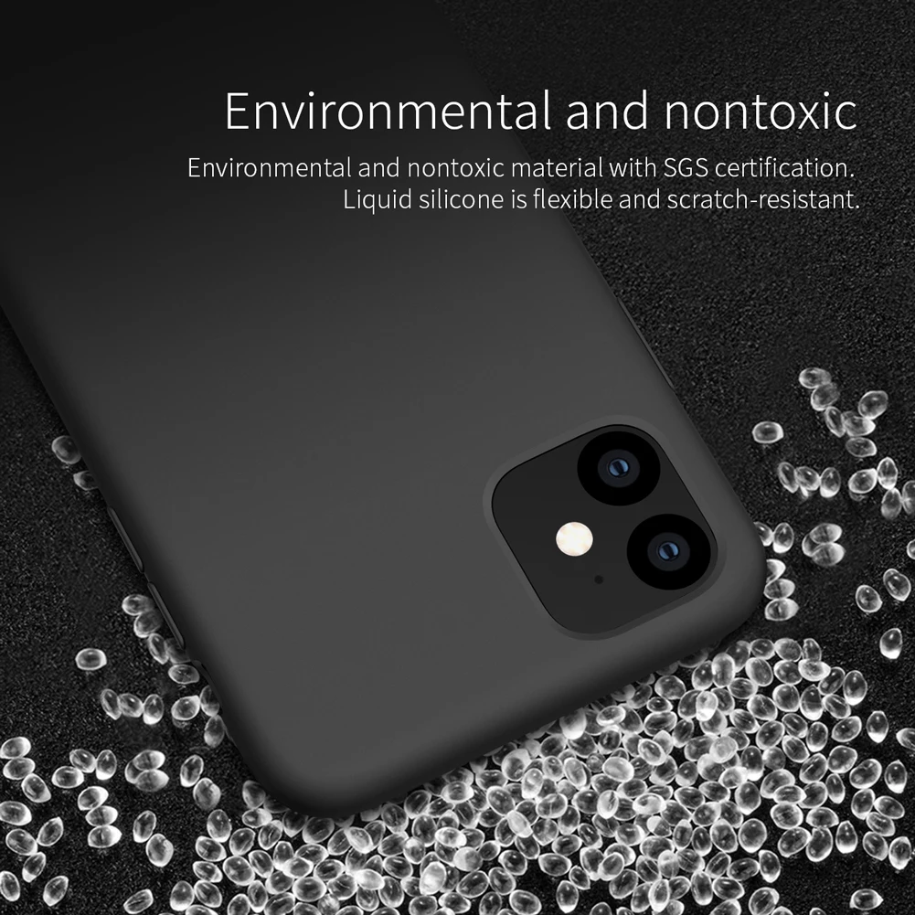 Для iPhone 11 Pro Max чехол NILLKIN жидкий Гладкий силиконовый чехол для iPhone 11 Pro Max(5,8/6,1/6,5) крышка роскошный защитный кожаный чехол с функцией подставки сумки