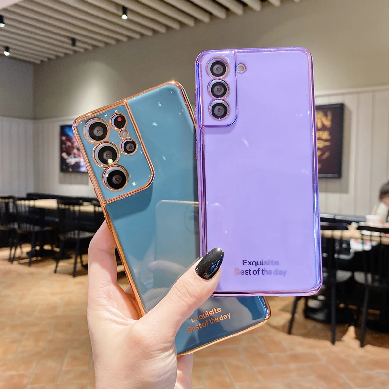 Чехол с гальваническим покрытием для Huawei P50 Pro P40 Lite P30 P20 Honor 8X 9X 10 20 30 50 Mate Nova 5T |