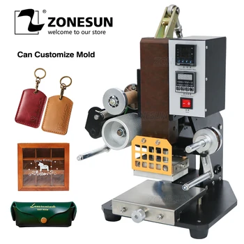 

ZONESUN ZSP- 980K Automatic Stamping Machine leather LOGO Creasing machine stamper High speed name card Embossing machine