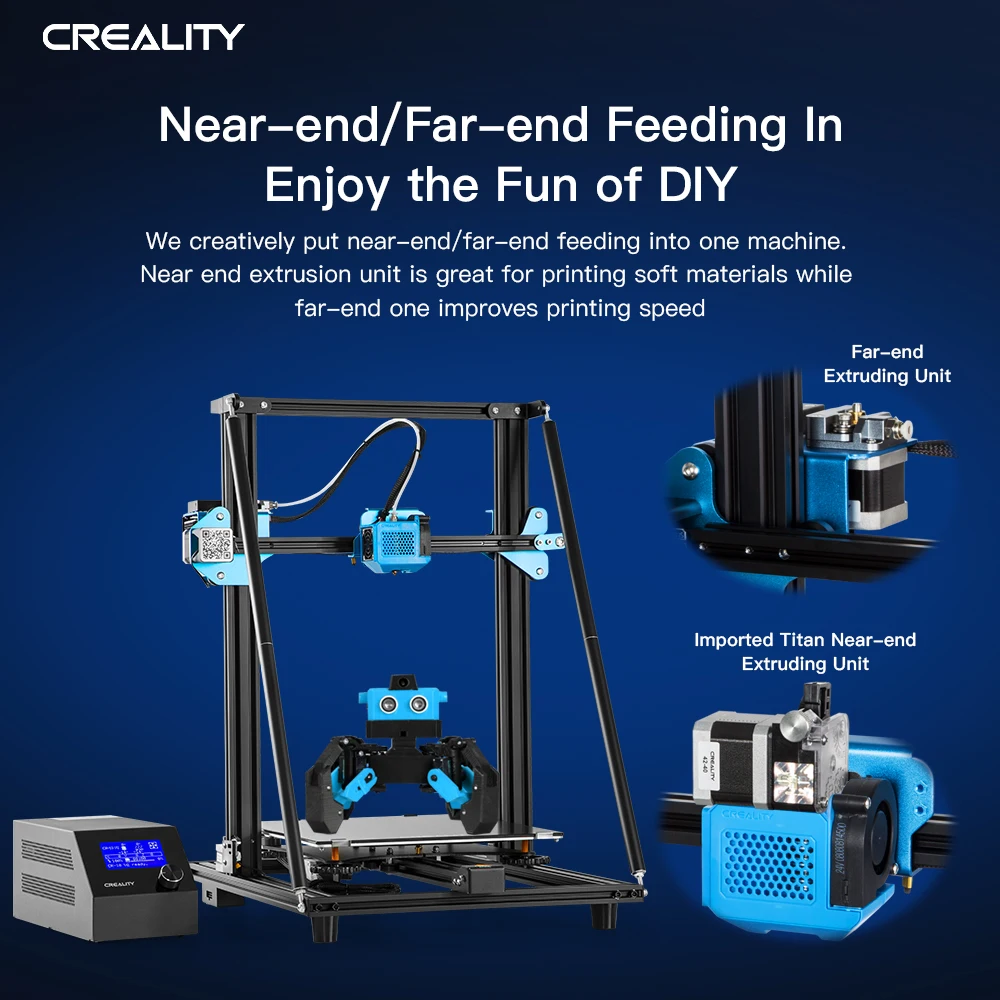 CREALITY 3D Upgrade CR-10 V2 размер принтера 300*300*400 мм, BL сенсорная Бесшумная материнская плата печать с блоком питания Mean well